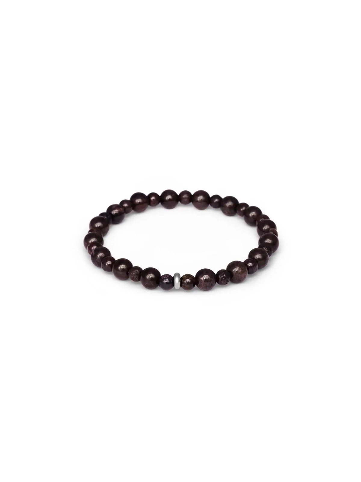 Agato Bracciale con perline di granato MINK155/17 donna