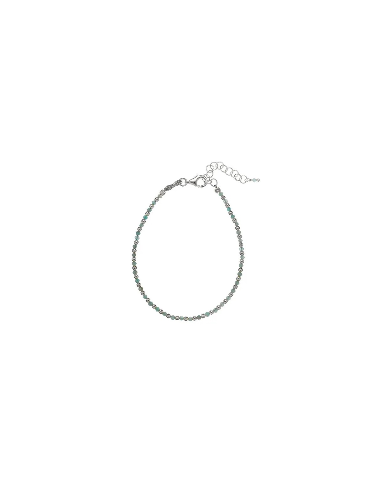 Alisia Bracciale con perline di amazonite AL1235-Argento-Amazonite donna