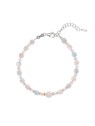 Alisia Bracciale con perline di morganite giocoso AL3769-Argento donna