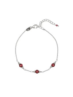 Alisia Bracciale in argento con perle di granato AL4899-Argento-Granato donna