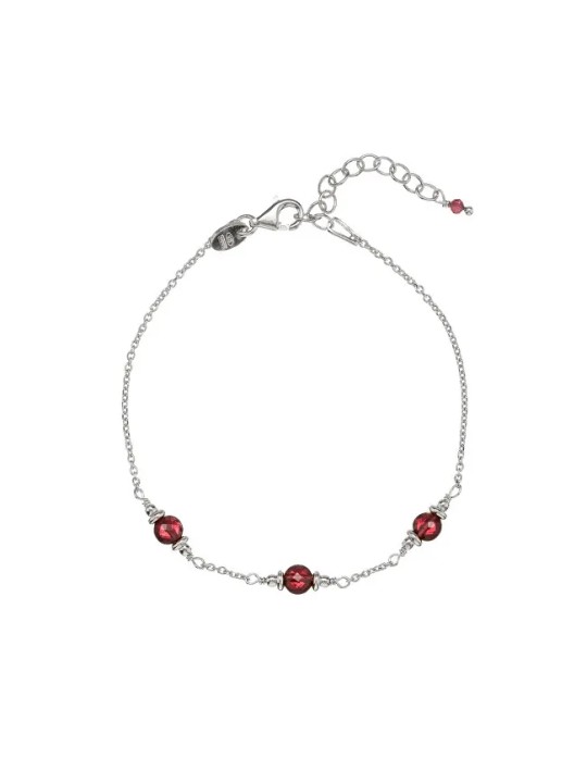 Alisia Bracciale in argento con perle di granato AL4899-Argento-Granato donna