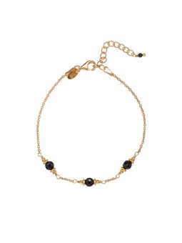 Alisia Bracciale placcato oro con perle di spinello nero AL4899-Oro-Spinello donna