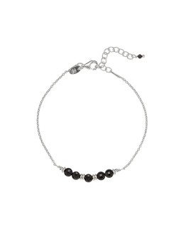 Alisia Bracciale moda con perle di spinello nero AL4898-Argento-Spinello donna