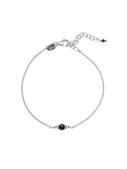 Alisia Bracciale minimalista in argento con spinello nero AL4897-Argento-Spinello donna