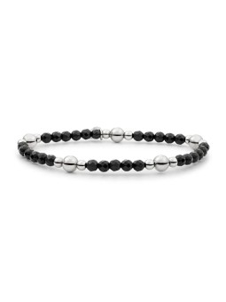 Sparkling Bracciale con perline di onice nero BLK01S-G07 donna