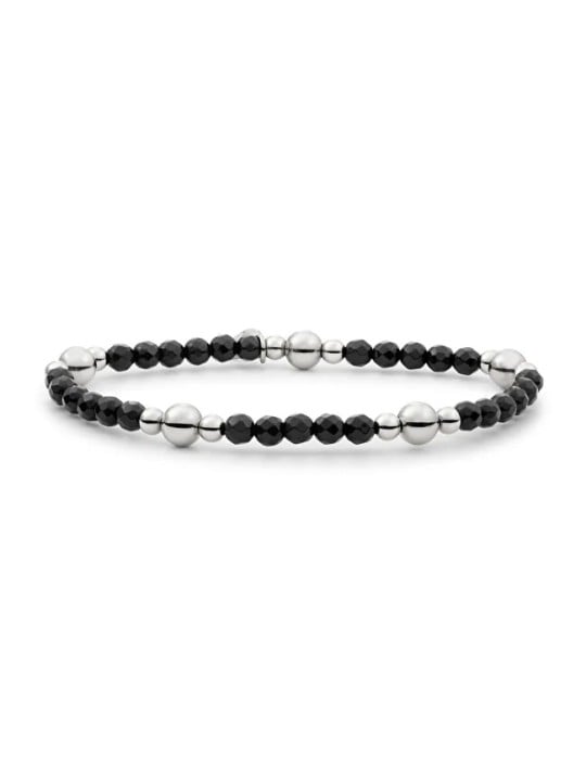 Sparkling Bracciale con perline di onice nero BLK01S-G07 donna