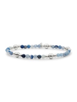 Sparkling Bracciale con perline e avventurina blu BLK01S-G37 donna