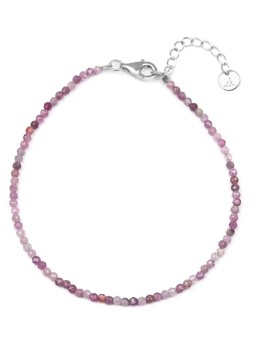 Agato Bracciale minerale con perle di rubino rosa POL-B12/21L donna