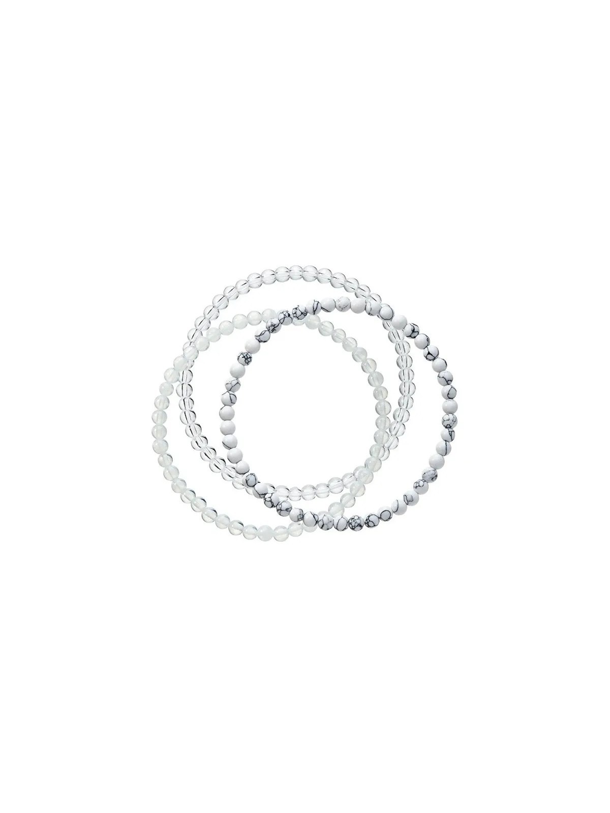 Evolution Group Elegante set di bracciali con perline 43043.3 bianchi donna