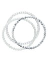 Evolution Group Elegante set di bracciali con perline 43043.3 bianchi donna