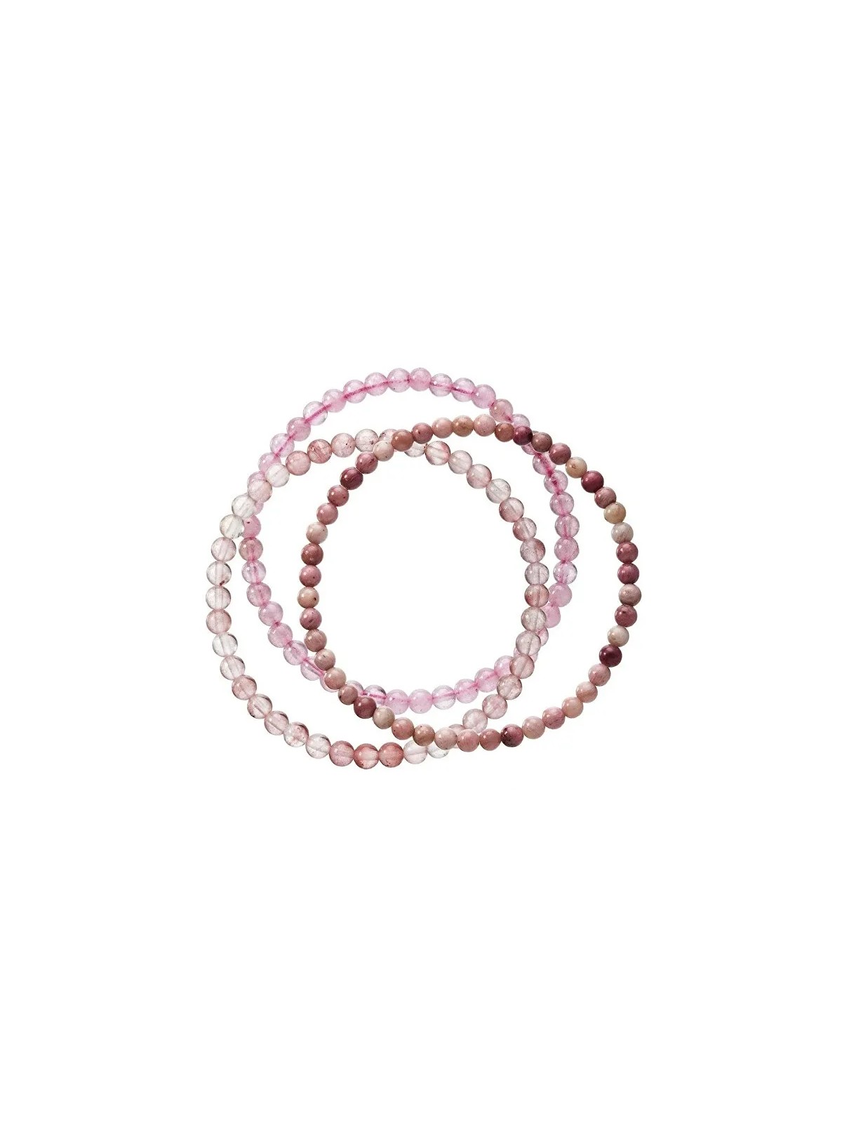 Evolution Group Elegante set di bracciali in pietre minerali 43043.3 rosa donna