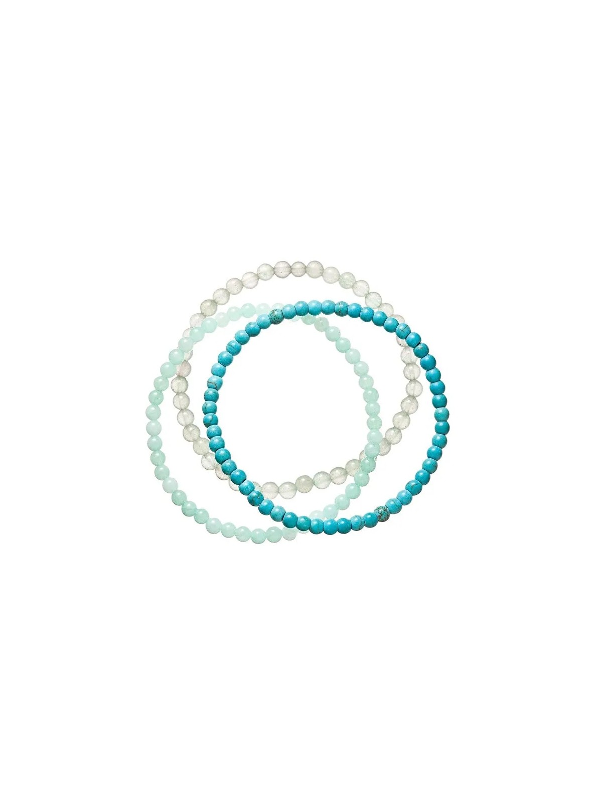 Evolution Group Affascinante set di bracciali in pietra minerale 43043.3 turchese donna