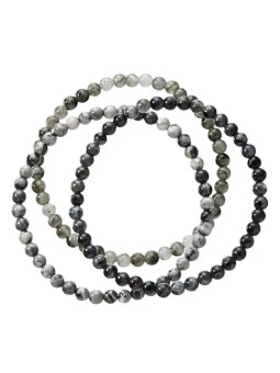 Evolution Group Set di bracciali con perline in pietre minerali 43043.3 nero donna