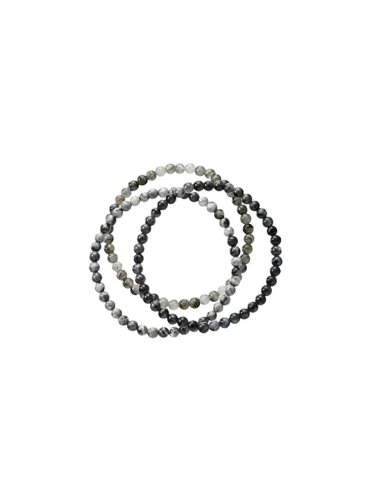Evolution Group Set di bracciali con perline in pietre minerali 43043.3 nero donna