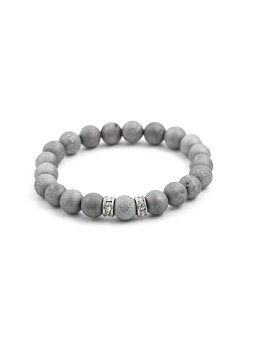 Agato Bracciale con perline di agata drusa MINK79/17 donna