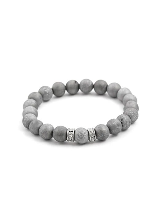 Agato Bracciale con perline di agata drusa MINK79/17 donna