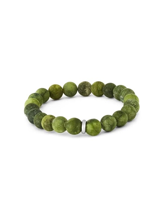 Agato Bracciale con perline di giadeite MINK134/17 donna