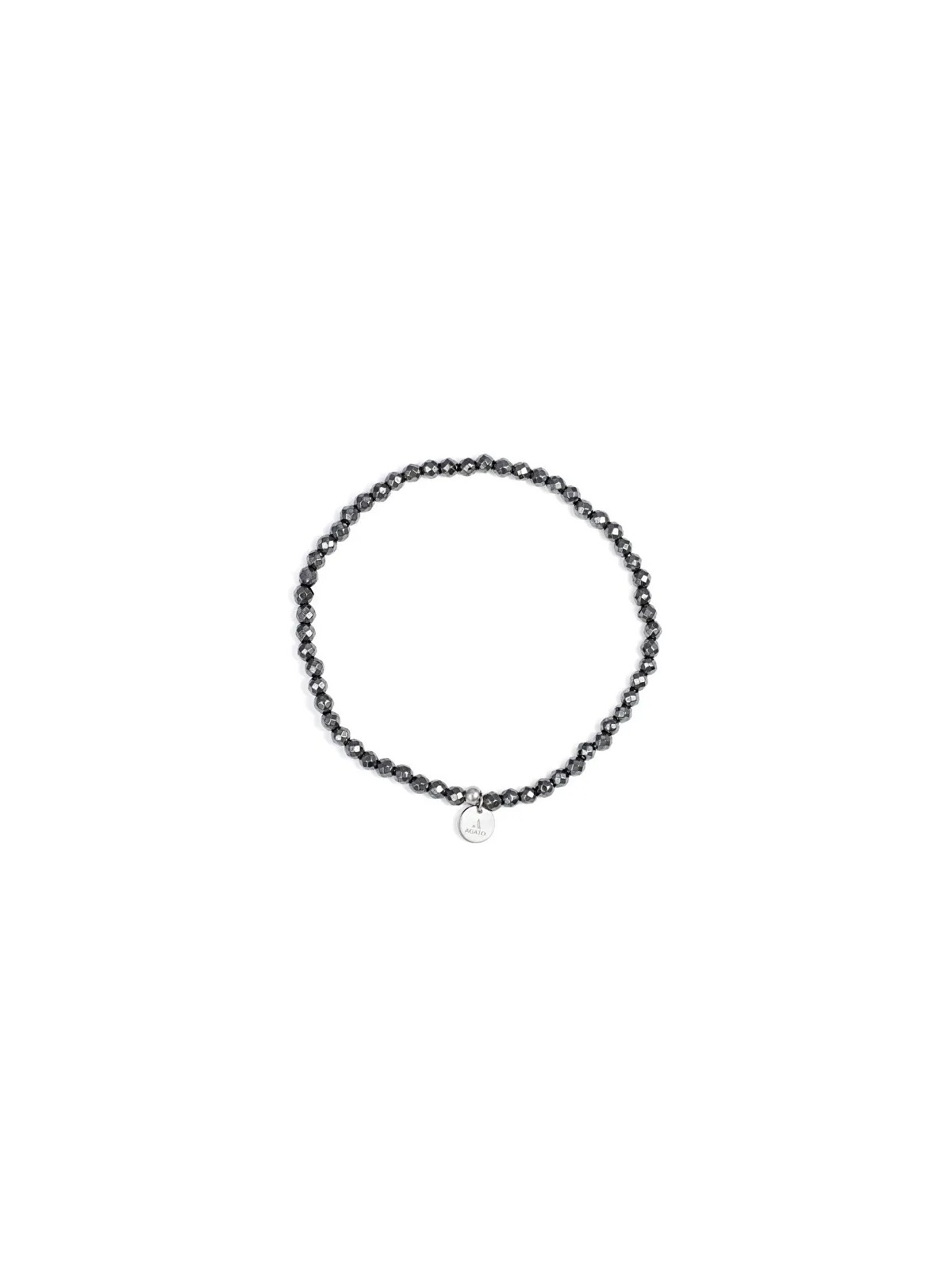 Agato Bracciale di perline minerali con ematite POL-B13/17G donna