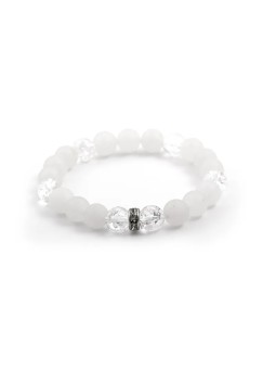 Agato Bracciale con perline di giadeite e cristallo MINK29/17 donna