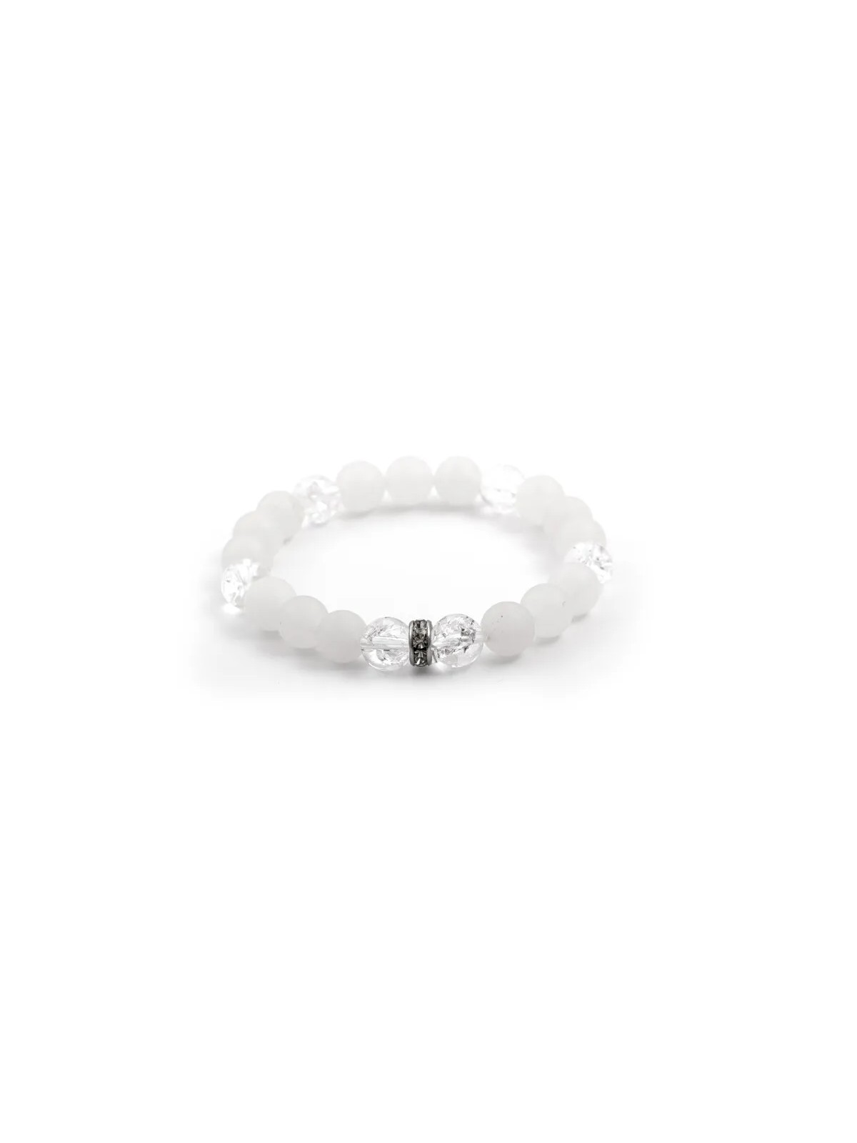 Agato Bracciale con perline di giadeite e cristallo MINK29/17 donna