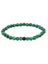 Troli Bracciale di perline in malachite e onice - Lunghezza: 17 cm unisex