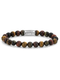 Bracciale Rebel&Rose Pearl Chi ha paura della tigre RR-80009-S - Dimensioni: 16,5 cm - S unisex