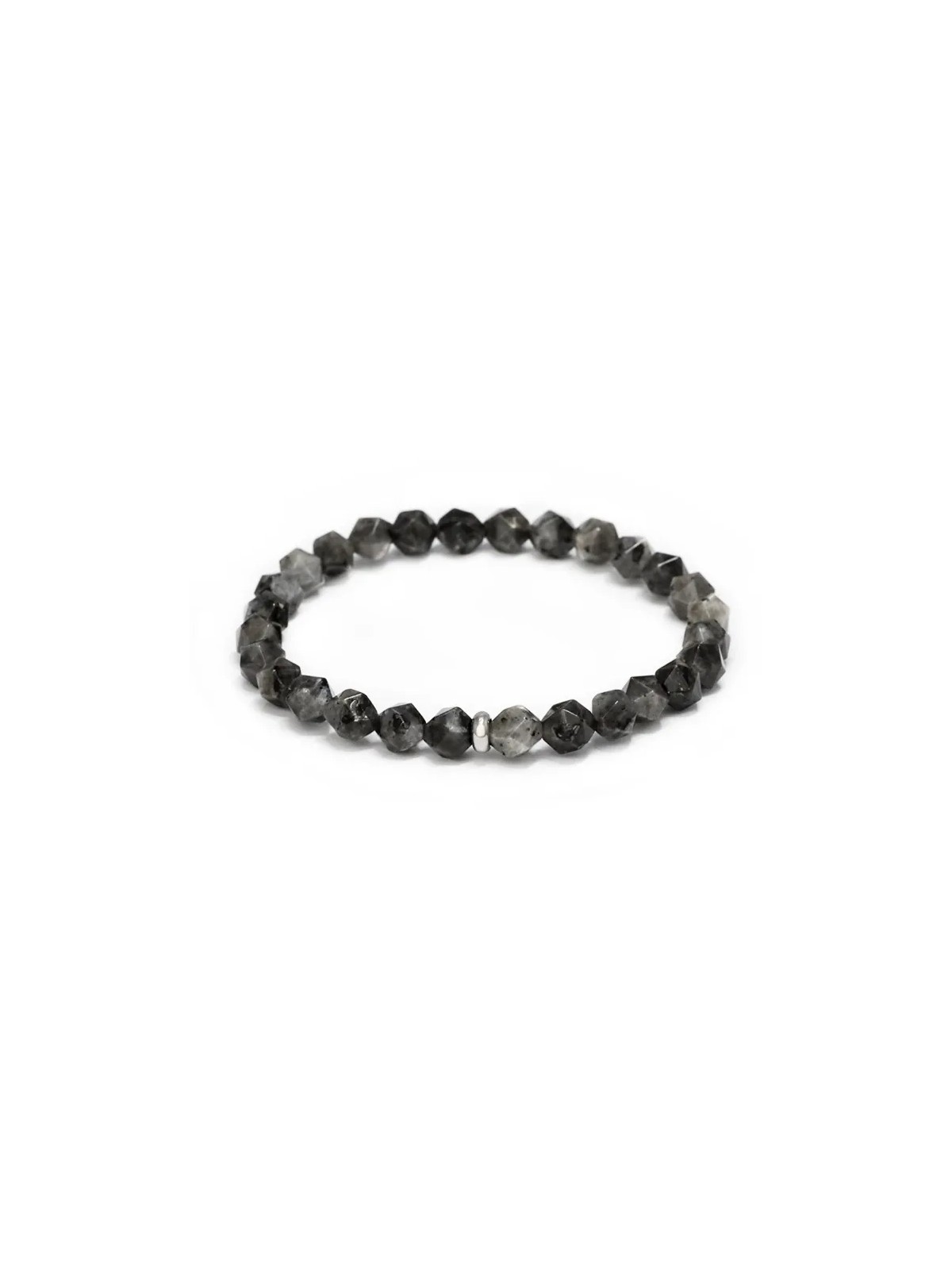 Agato Bracciale con perline Larvikite MINK151/17 unisex