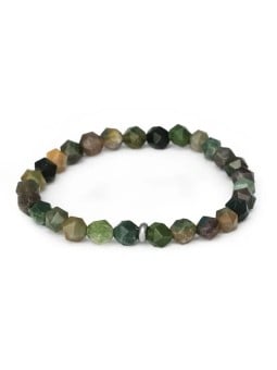 Agato Bracciale con perline di agata MINK152/17 unisex