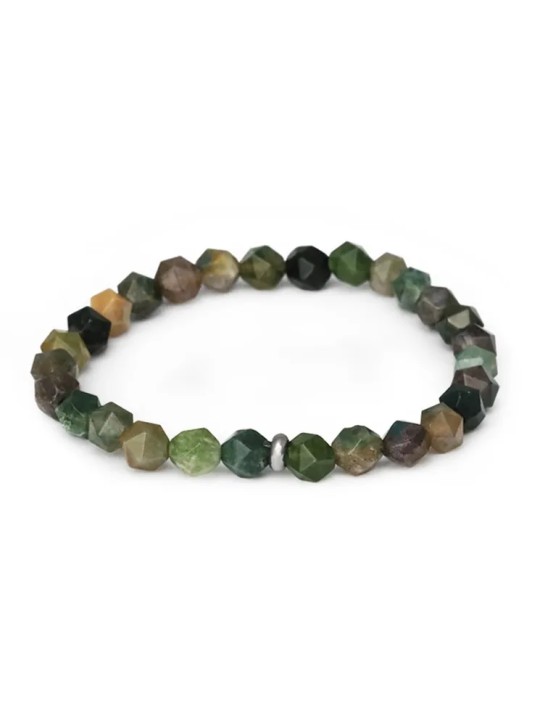 Agato Bracciale con perline di agata MINK152/17 unisex