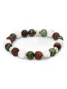 Agato Bracciale con perline turchesi e occhio di bue in howlite MINK166/17 unisex