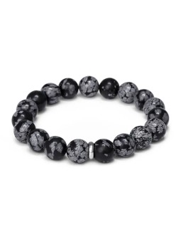 Agato Bracciale con perline di ossidiana MINK157/20 unisex