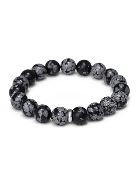 Agato Bracciale con perline di ossidiana MINK157/20 unisex