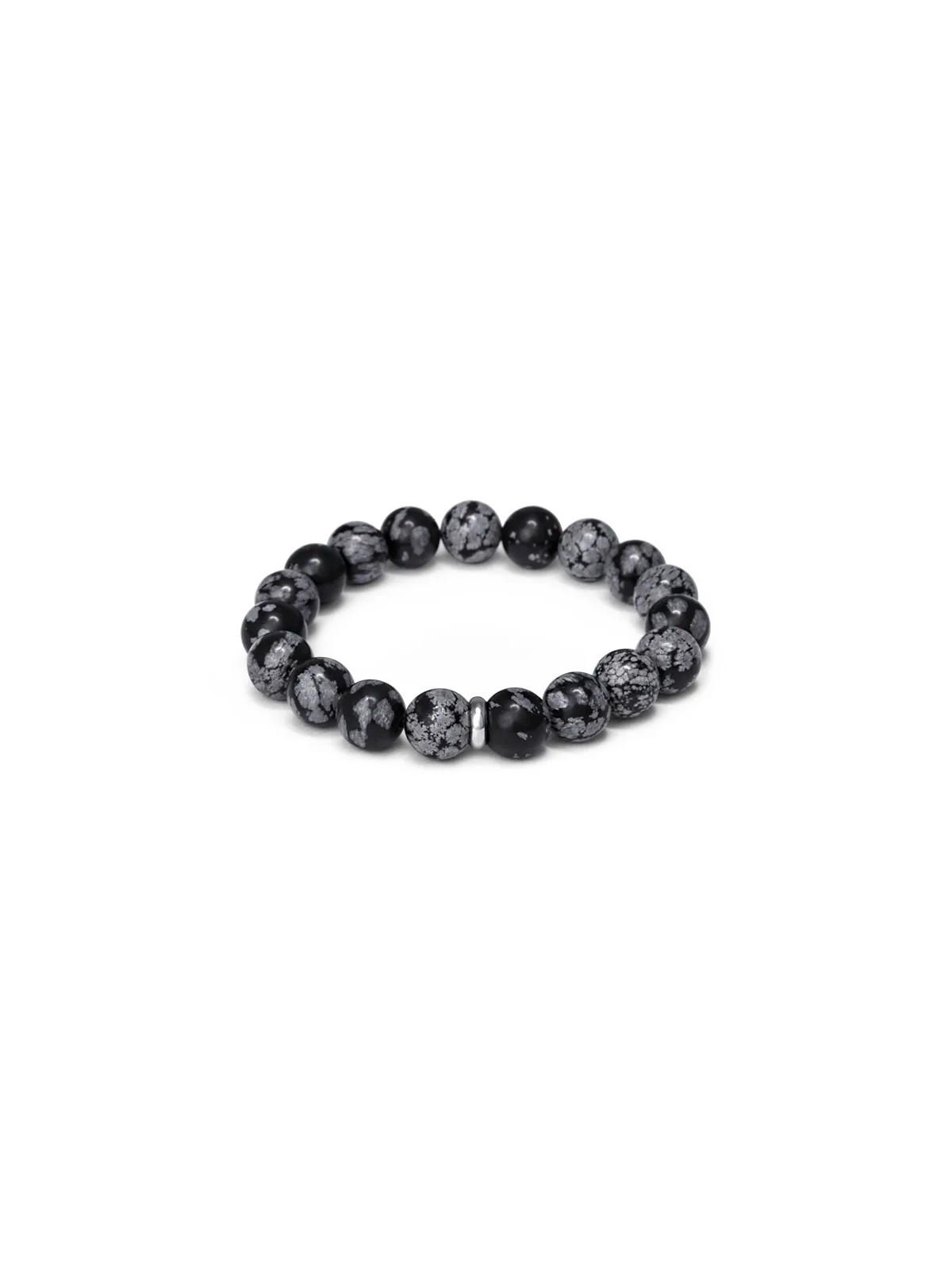 Agato Bracciale con perline di ossidiana MINK157/20 unisex