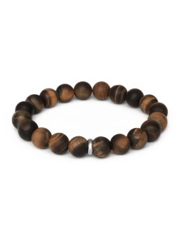 Agato Bracciale con perline di occhio di tigre MINK159/20 unisex