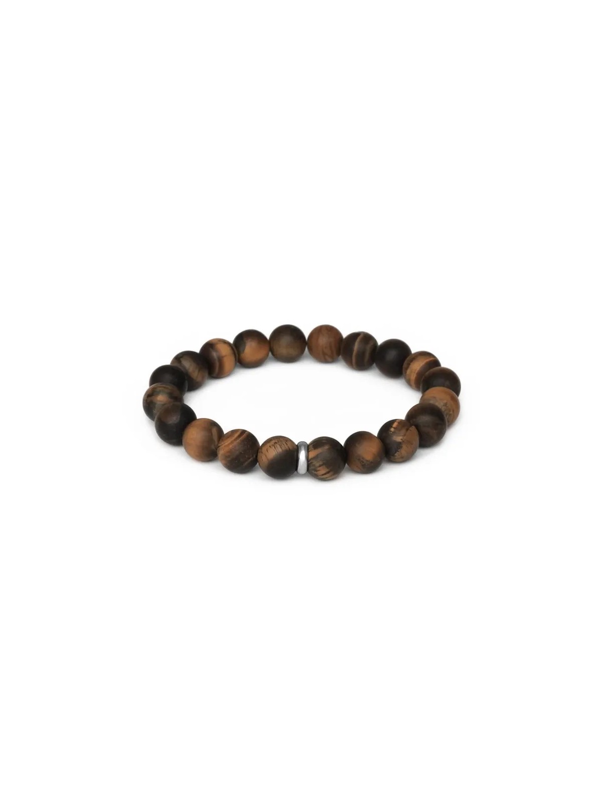 Agato Bracciale con perline di occhio di tigre MINK159/20 unisex