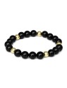 Agato Bracciale con perline di onice nero MINK164/21 unisex