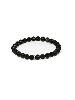 Agato Bracciale con perline di ossidiana MINK142/20 unisex
