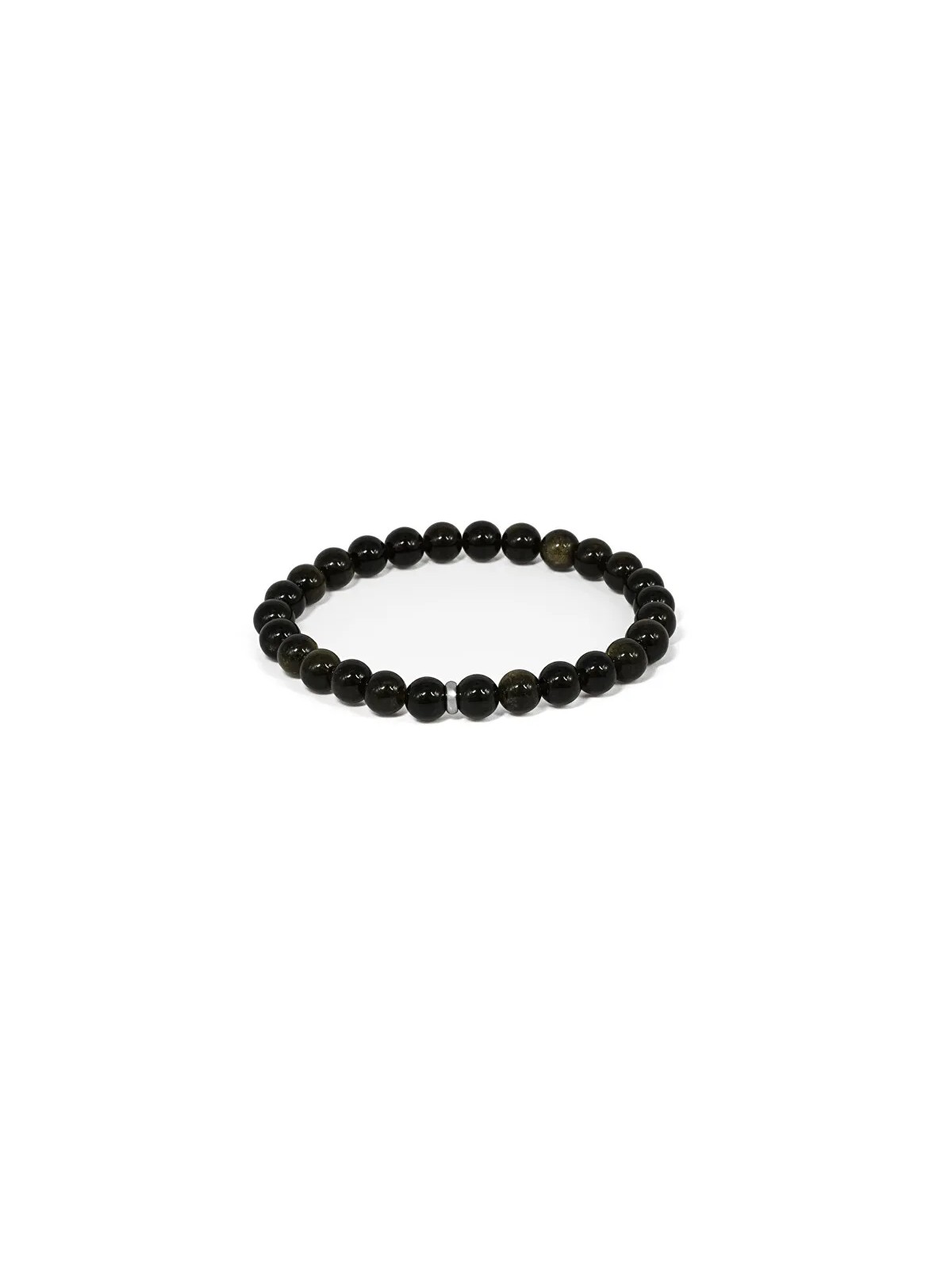 Agato Bracciale con perline di ossidiana MINK142/20 unisex