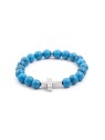 Agato Bracciale con perline di howlite ed ematite MINK47/18 unisex
