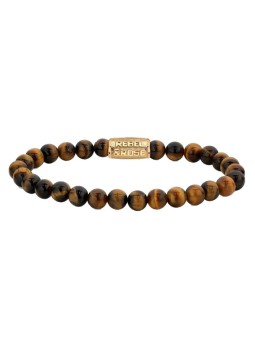 Rebel&Rose Bracciale con perline in oro Tiger Lily RR-60120-G - Dimensioni: 16.5 cm - S uomo
