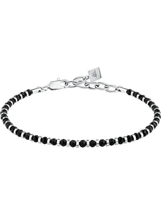 Morellato Bracciale da uomo con perline e pietre di agata S1733 uomo