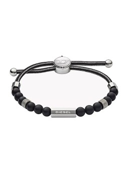 Diesel Bracciale tessile con perle di agata DX1151040 uomo