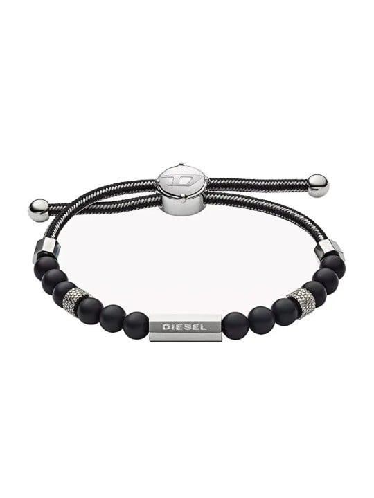 Diesel Bracciale tessile con perle di agata DX1151040 uomo
