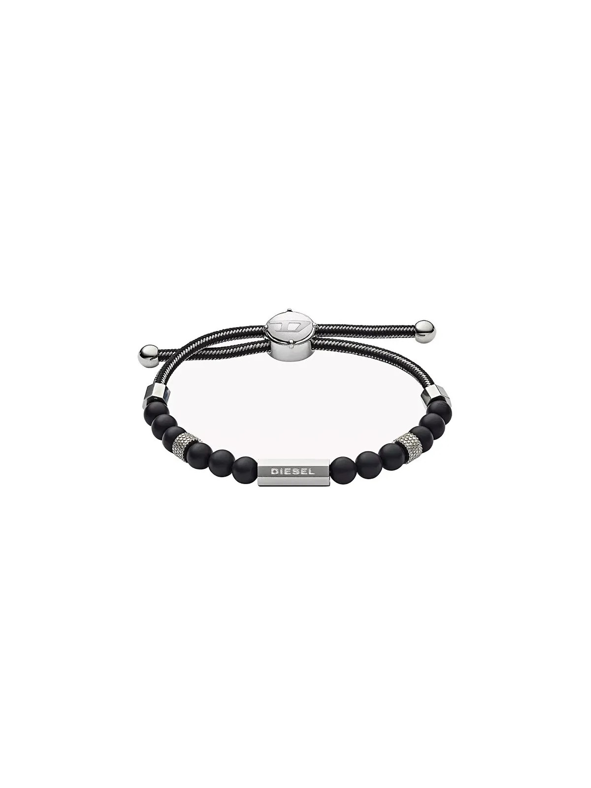 Diesel Bracciale tessile con perle di agata DX1151040 uomo