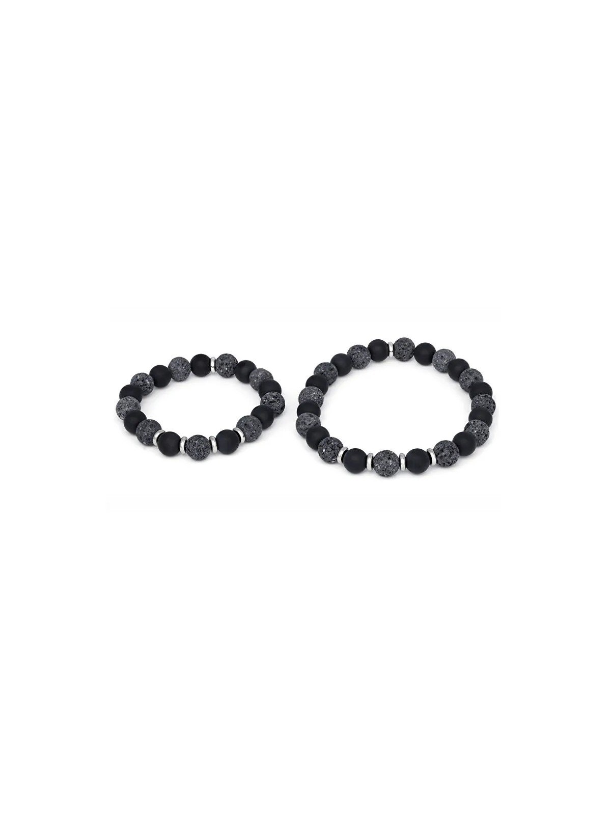 Agato Bracciale minerale per padre e figlio MINK58/SET (onice, pietra lava) uomo