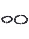 Agato Bracciale minerale per padre e figlio MINK58/SET (onice, pietra lava) uomo
