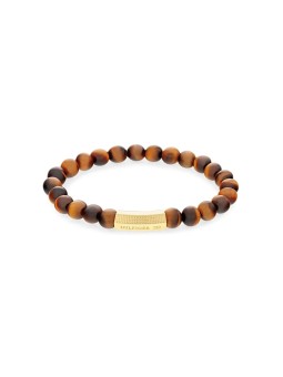 Tommy Hilfiger Braccialetto di perline in occhio di tigre senza tempo 2790582 uomo