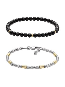 Fossil Elegante set di bracciali di perle da uomo JGFTSET1105 uomo