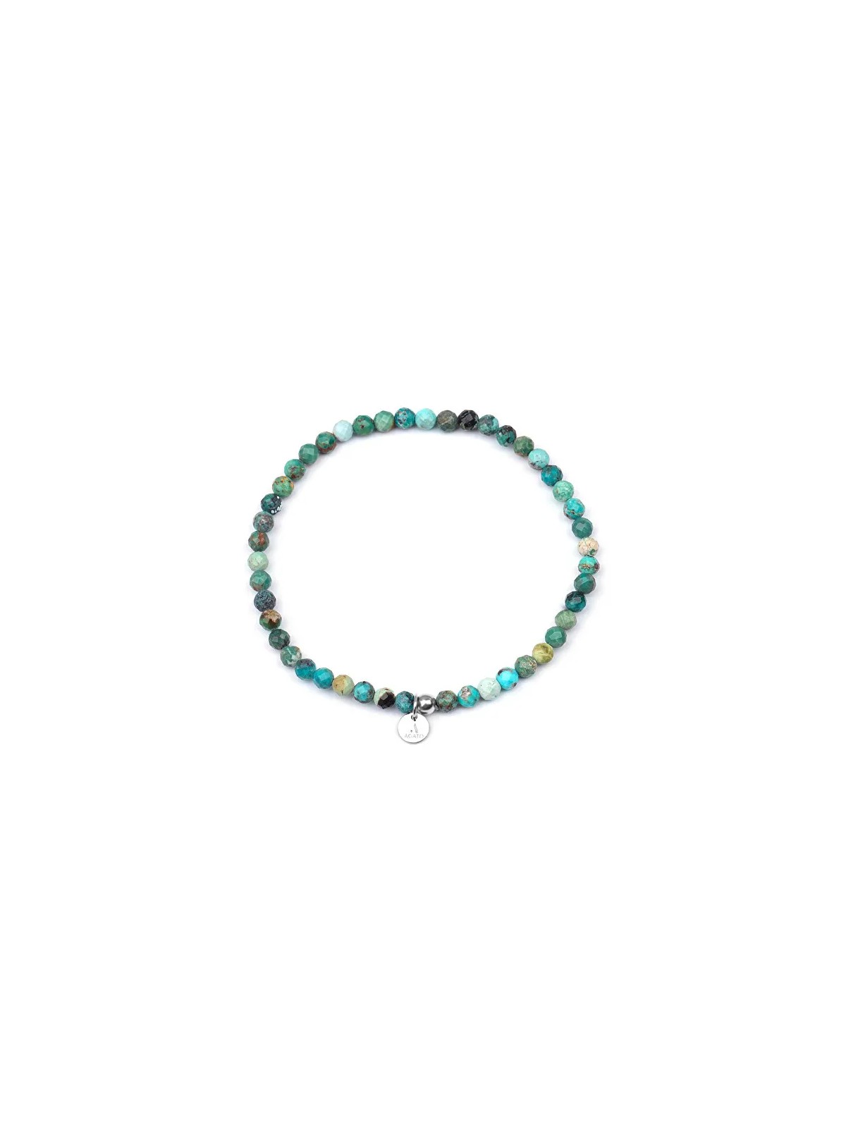 Agato Bracciale con perline turchese Hubei POL-B18/20G uomo