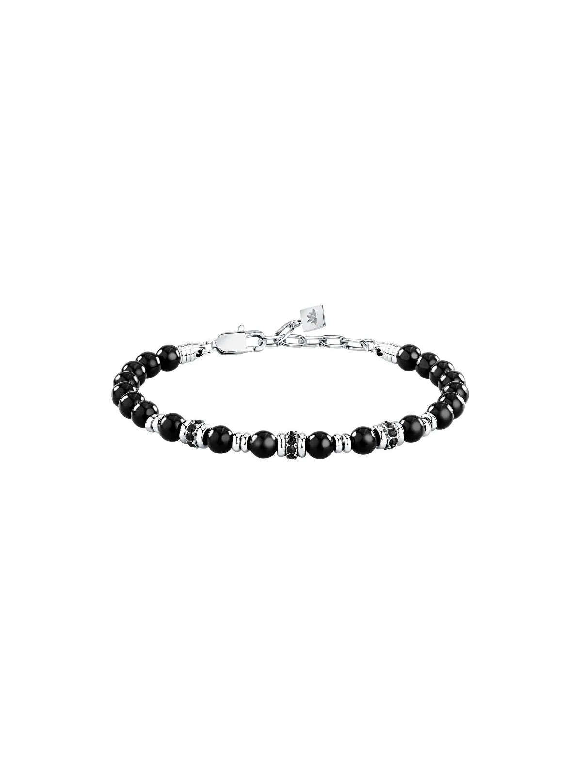Morellato Bracciale da uomo con perline e onice Pietre S1748 uomo